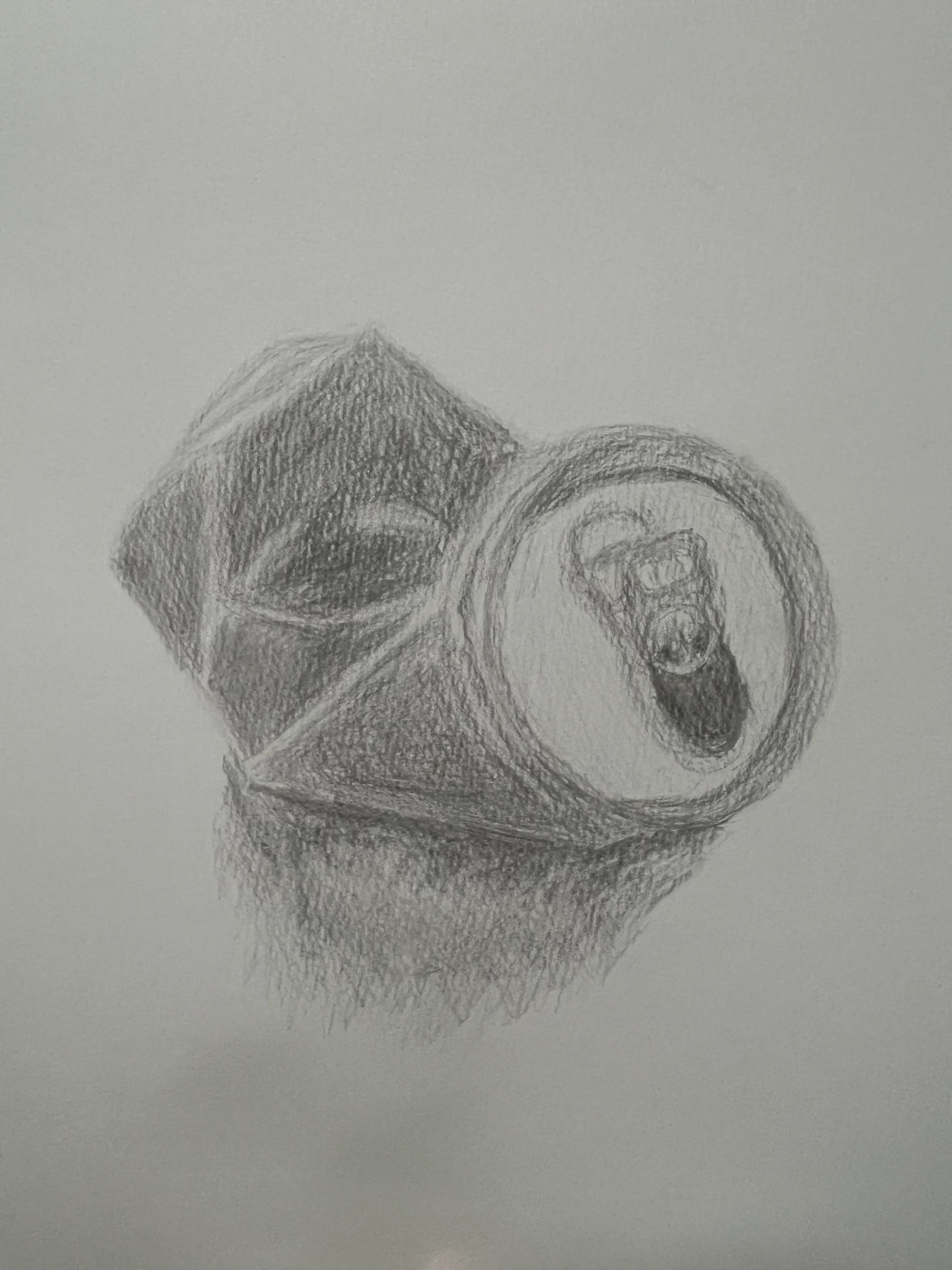 行って潰れた缶の絵
